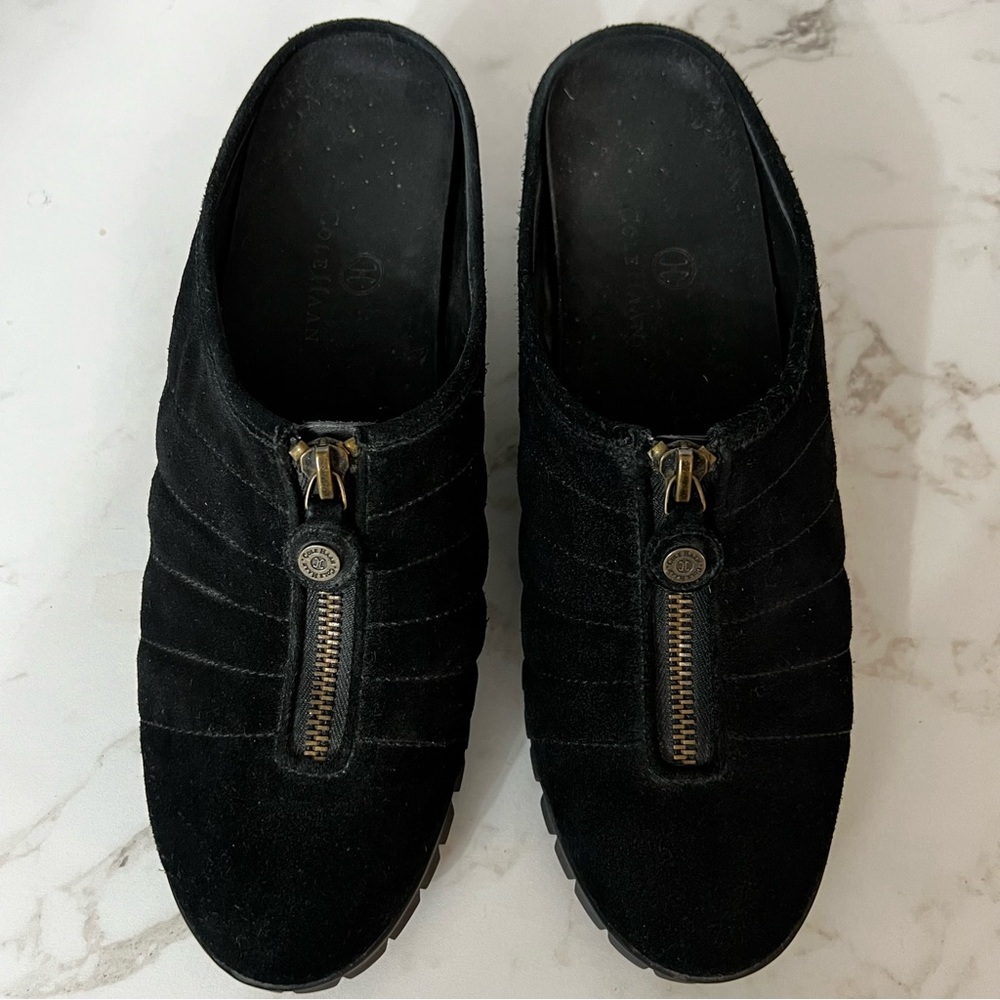 Cole Haan x Nike Air Collab Womens Clogs sz 9.5 Suede Waterproof Shoes Mules - Picture 2 of 12